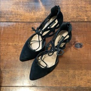 Black sans fifth avenue suede heels